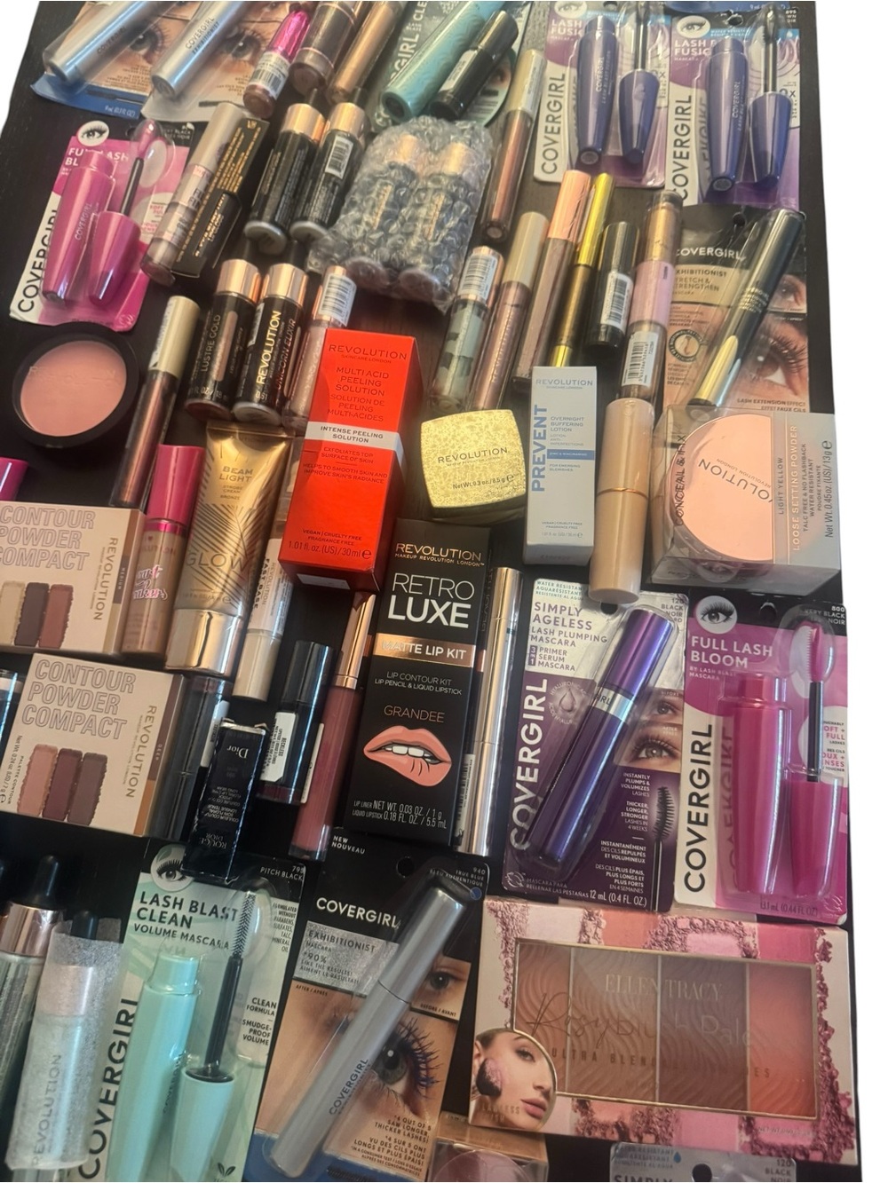 100 Piece Mixed Makeup including CoverGirl & Revolution  Makeup Bundle - All New